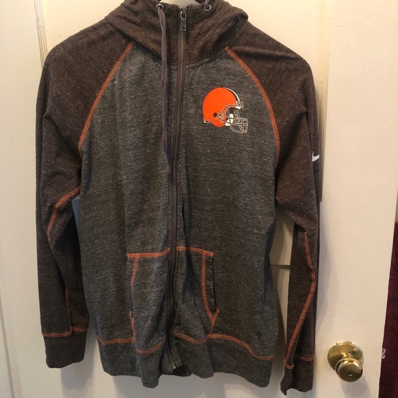 Women’s Size Large Nike NFL Cleveland Browns Full Zip Raglan - used - Picture 4 of 12